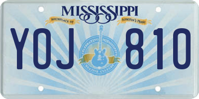 MS license plate YOJ810