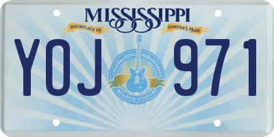 MS license plate YOJ971