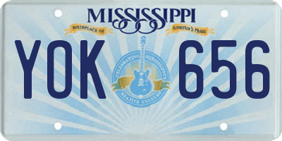 MS license plate YOK656