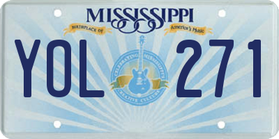 MS license plate YOL271
