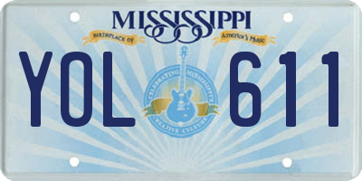 MS license plate YOL611