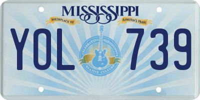 MS license plate YOL739