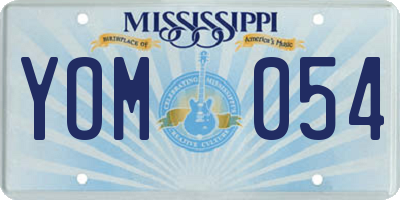 MS license plate YOM054