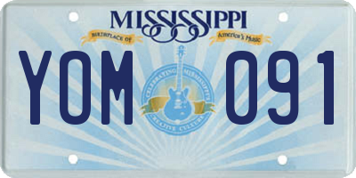 MS license plate YOM091