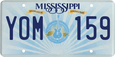 MS license plate YOM159