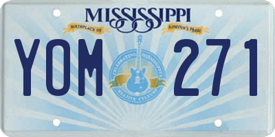 MS license plate YOM271