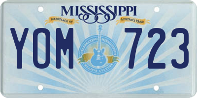 MS license plate YOM723