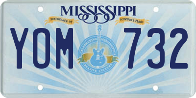 MS license plate YOM732