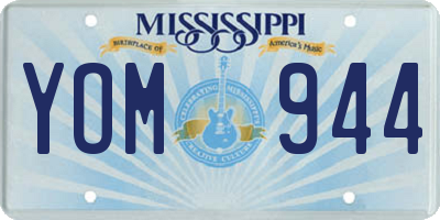 MS license plate YOM944