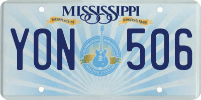 MS license plate YON506