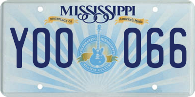 MS license plate YOO066