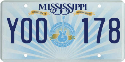 MS license plate YOO178