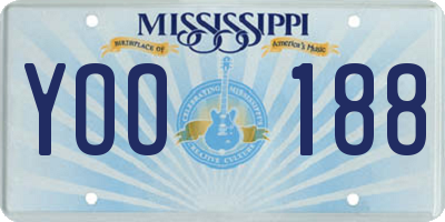 MS license plate YOO188