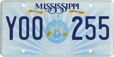 MS license plate YOO255