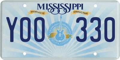 MS license plate YOO330