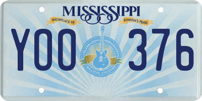 MS license plate YOO376