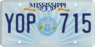 MS license plate YOP715