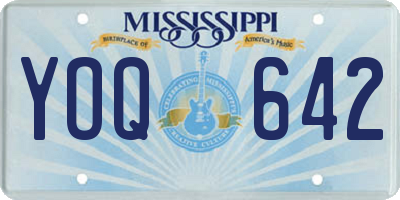MS license plate YOQ642