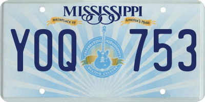 MS license plate YOQ753