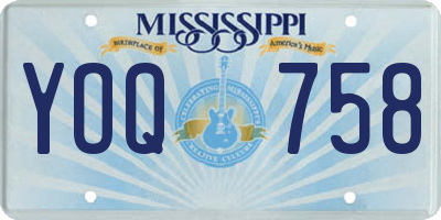 MS license plate YOQ758