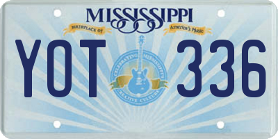 MS license plate YOT336