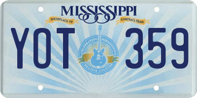 MS license plate YOT359