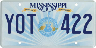MS license plate YOT422