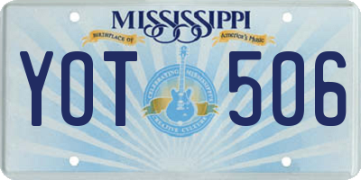 MS license plate YOT506