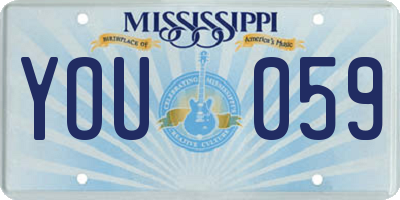 MS license plate YOU059
