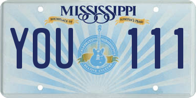 MS license plate YOU111