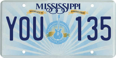 MS license plate YOU135