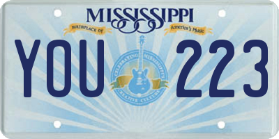MS license plate YOU223