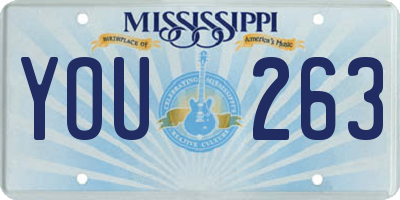 MS license plate YOU263