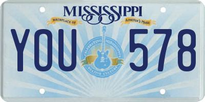 MS license plate YOU578