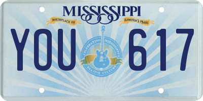 MS license plate YOU617