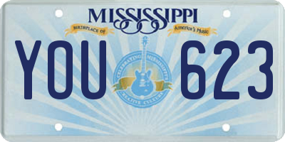 MS license plate YOU623