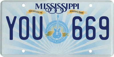 MS license plate YOU669