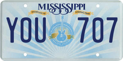 MS license plate YOU707