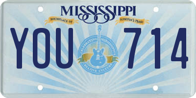 MS license plate YOU714