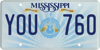 MS license plate YOU760