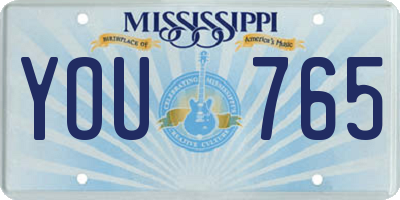 MS license plate YOU765