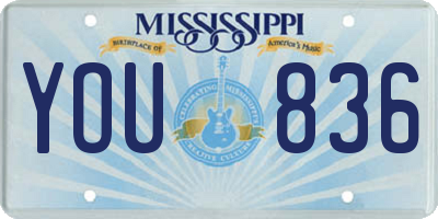 MS license plate YOU836