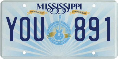 MS license plate YOU891