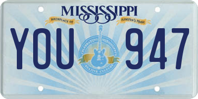 MS license plate YOU947