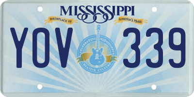 MS license plate YOV339
