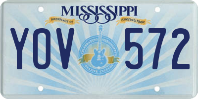 MS license plate YOV572