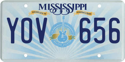 MS license plate YOV656