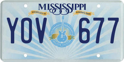 MS license plate YOV677