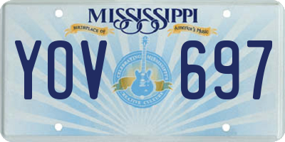 MS license plate YOV697