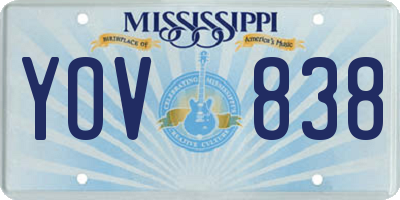 MS license plate YOV838